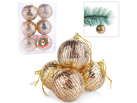 Набор шаров 6см S1326 Мерцающий 6шт