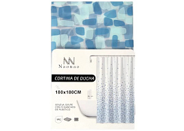 Шторка для ванной 180*180 ПЕВА голубая 495758/А310155