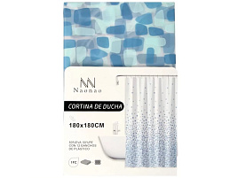 Шторка для ванной 180*180 ПЕВА голубая 495758/А310155