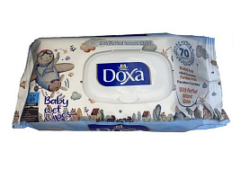 Влажные салфетки Детские 70шт Doxa  Голубые