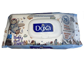 Влажные салфетки Детские 70шт Doxa  Голубые