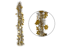 Мишура №10/H13 Золото + снежинка