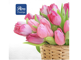 Салфетки 33*33 3-сл Pero Prestige 20шт.Нежный цвет 0506