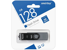 Флеш-драйв Smart Buy 128Gb SB128GB3DUOTWK 3.0 Twist Dual Type-C/Type-A серый