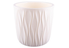 Кашпо цветочное 2,3л Desert 86407/4076 молочное с дренажной вставкой