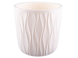 Кашпо цветочное 2,3л Desert 86407/4076 молочное с дренажной вставкой