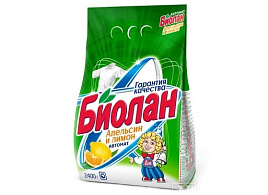 Стиральный порошок Биолан Автомат 2400г Апельсин и лимон М(Казань)