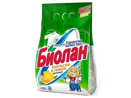 Стиральный порошок Биолан Автомат 2400г Апельсин и лимон М(Казань)