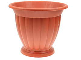 Кашпо цветочное 2л Гречинка 000932 терракот на ножке