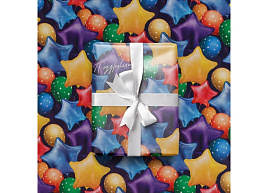 Бумага упаковочная 7599031 Воздушные шары 70*100 (1л)