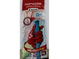 Перчатки резиновые Bicoira3 M сверхпр.Биколор латекс бело+кр.1978