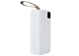 Аккумулятор внешний Perfeo 1485 DROID 30000 mAh/LED дисплей/PD + QC 3.0/Type-C/2 USB/Выход: 5A, max 22.5W/White белый