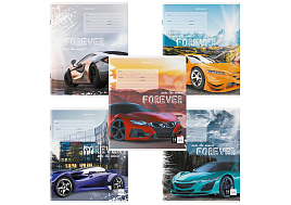 Тетрадь 18л. клетка Brauberg 106479 "SPORTS CAR", обложка картон