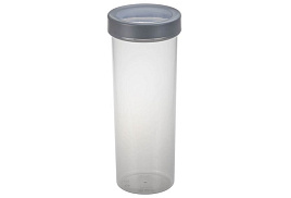 Банка для сыпучих пластик 1,7л Оптим графитовый М1478