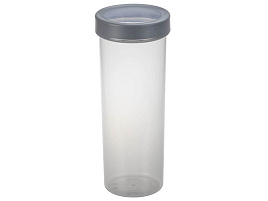 Банка для сыпучих пластик 1,7л Оптим графитовый М1478