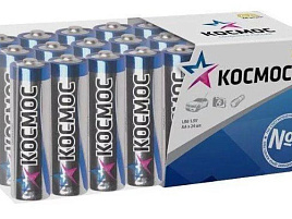 Батарейка Космос LR6 24шт пласт бокс