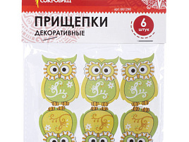 Прищепки декор 661290 Совята 6шт