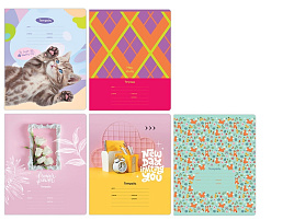 Тетрадь 12л. клетка  Т5ск12 11676 "Mix-8. Девочки", эконом