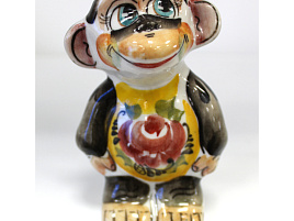 Сувенир Гжель Обезьяна цвет Гном