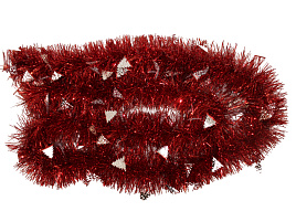 Мишура №10/H37 красная с елкой