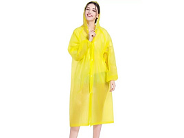 Плащ дождевик на кнопках EVA желтый 5457