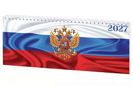 Планинг 2027г. STAFF 117852 "Россия", 285х112 мм, гребень, картонная обложка, 64 листа