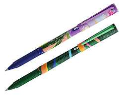 Ручка Berlingo 07S13 "Jumble" синяя, 0,7мм, грип, рисунок на корпусе, soft-touch, ассорти