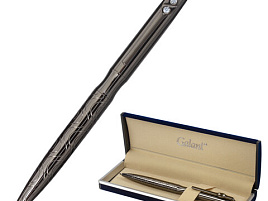 Ручка Galant подар. 143508 "NUANCE", корпус оружейный металл, детали оружейный металл, узел 0,7 мм, синяя