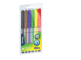 Фломастеры 6цв. Berlingo WP_03006 "SuperTwist", смываемые, рисунок на корпусе, блистер