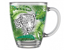 Кружка стекло 350мл 2025-Д Тропики