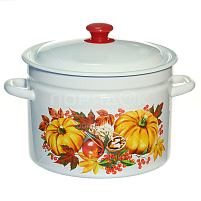 Кастрюля эмаль 9л 41804-212/6 цил светлоокраш. декор Керчь