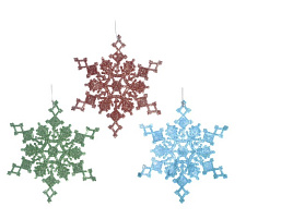 Подвеска пластик Снежинка 14*15см 754805