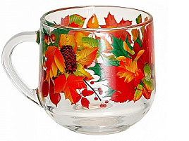 Кружка стекло 300мл 122-Д Вальс Бостон