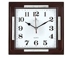 Часы настенные Atlantis 23*23 697 коричневые