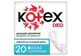 Прокладки ежедн.Kotex 20шт.Ультратоние Део