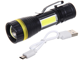 Фонарь от аккумулятора 1LED+COB 855-368