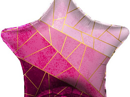 Шар надувной Ф19 Звезда диагонали с рисунком 757642