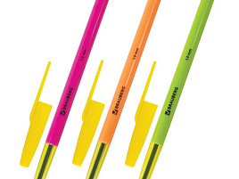 Ручка Brauberg 141507 "Color", корпус ассорти, толщ.письма 1мм, синяя