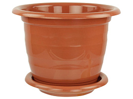 Кашпо цветочное 2л Виола М1531 коричневое с/п
