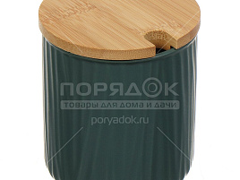 Банка для сыпучих керамика с крышкой изумруд Y4-5040