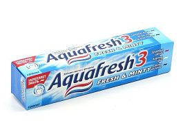 Зубная паста Аквафреш 100мл Освеж.Мятная Fresh Mint синяя 2407