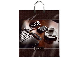 Пакет петля с пласт.ручкой 40*44 Стартап