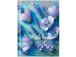 Блокнот 80л. BG ББ6т80_лм_тф 62660 "Flowers with love", А6, матовая ламинация, тиснение фольгой