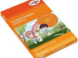 Пластилин 18цв. Оранжевое солнце 111120201 6 классич., 6 флуор., 6 перл., 234г, со стеком, карт
