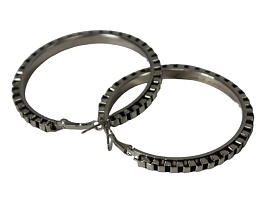 Серьги Кольца резные №14