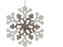 Подвеска полимер Снежинка 15*15 779697