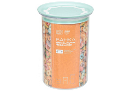 Банка для сыпучих пластик 1л С29601