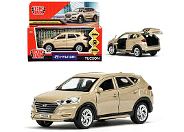 Машина металлическая TUCSON-12-BG-WOD HYUNDAI TUCSON длина 12 см, двери, багаж., инер, бежевый, кор.