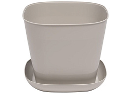 Кашпо цветочное 3,7л квадратное 383709 агат с/п