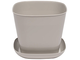 Кашпо цветочное 3,7л квадратное 383709 агат с/п